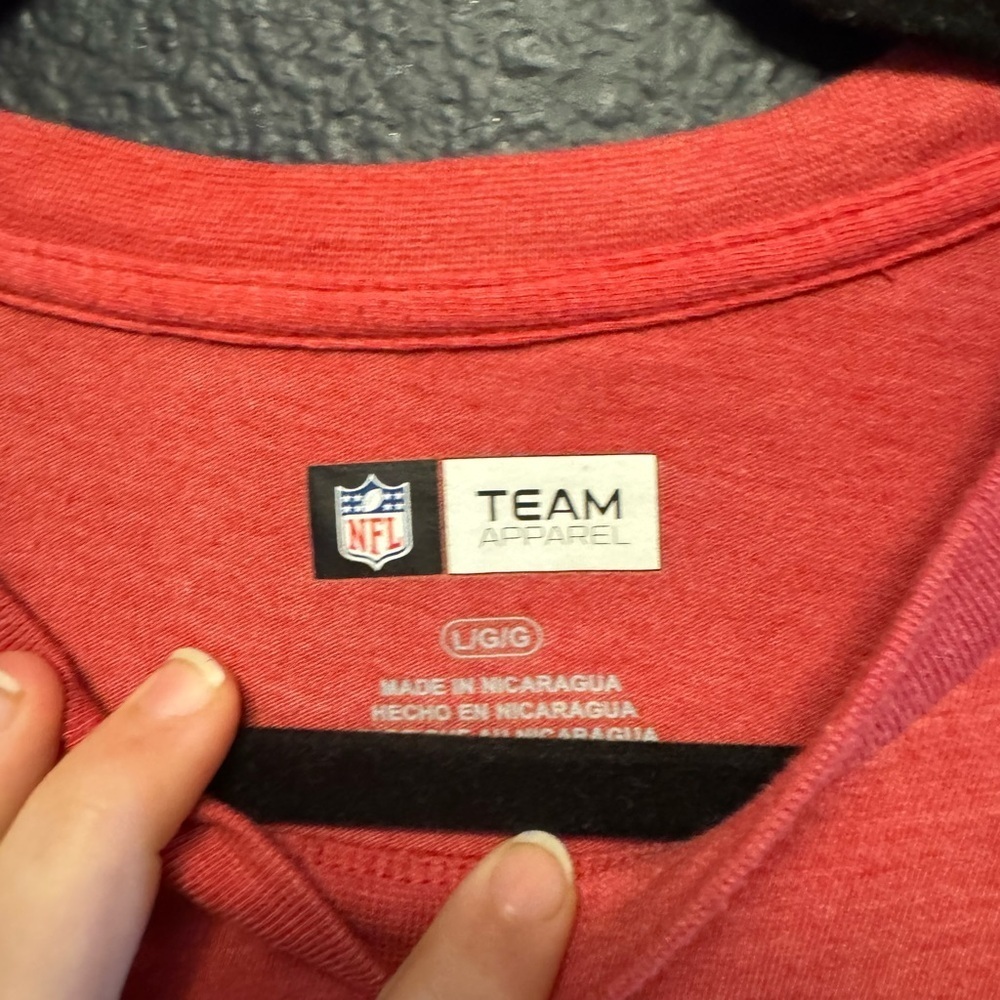 NFL 49ers Red Short Sleeve Tee Size Large - Picture 2 of 3